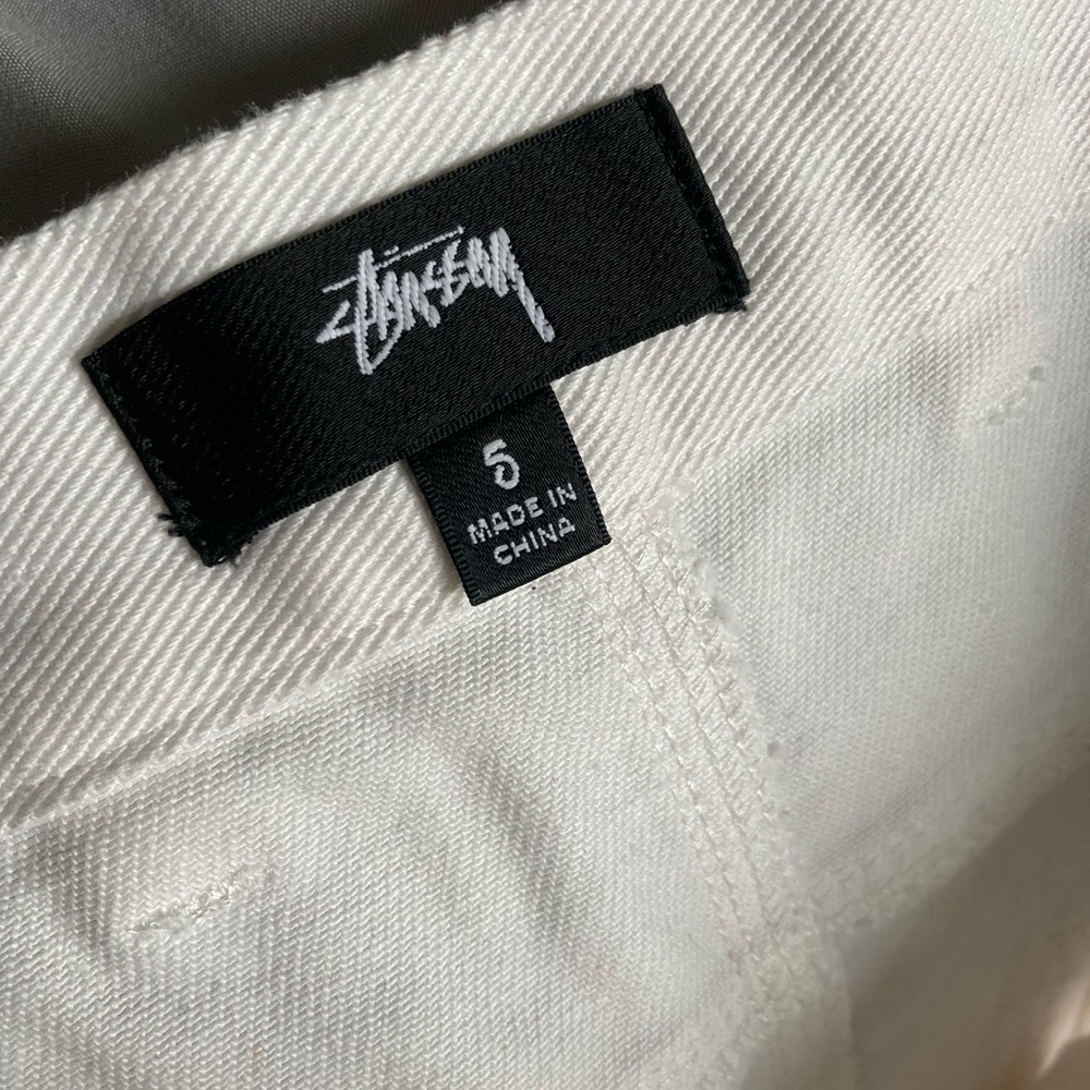 Stussy Women's White Wide Leg Jeans - Picture 3 of 5